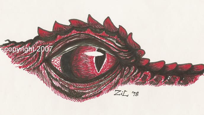 Dragon eye in marker